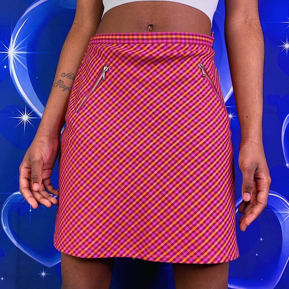 Retro stripe skirt